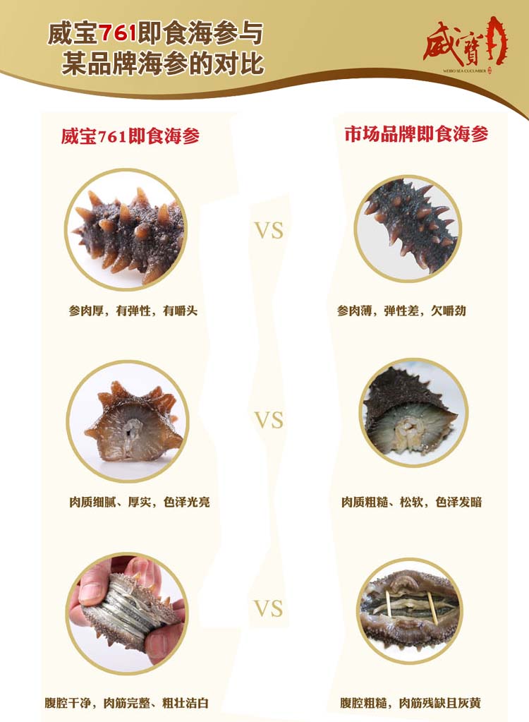 威宝即食海参优点